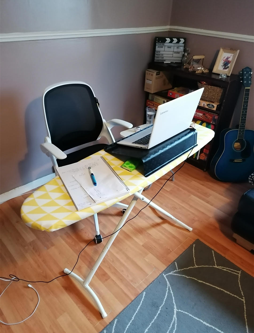 A humorous look back on Elizabeth's first work from home setup